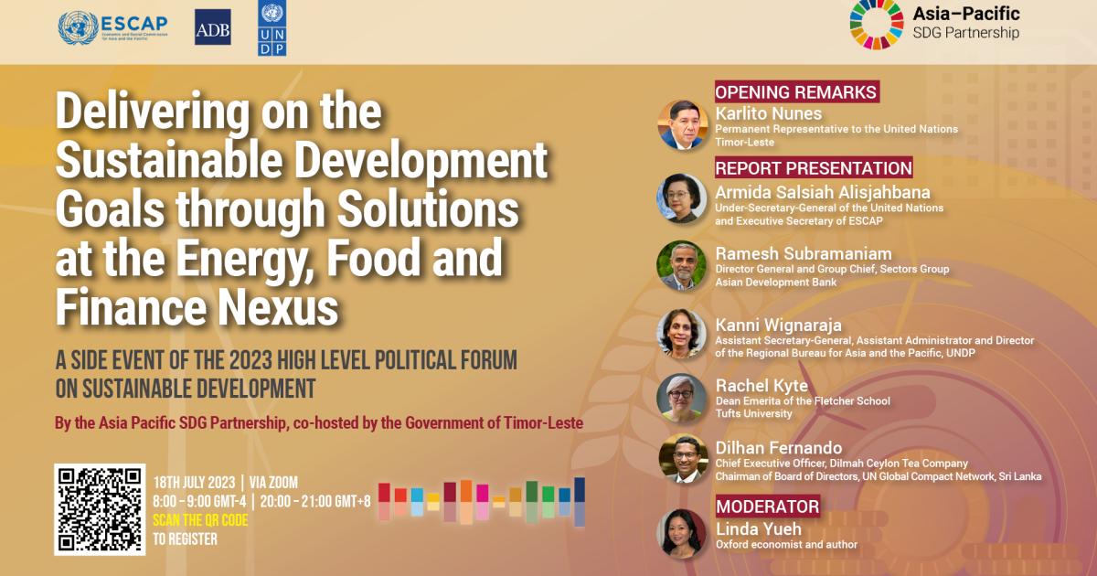 HLPF Side Event: Delivering on the Sustainable Development Goals ...